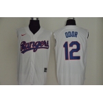 Men's Texas Rangers #12 Rougned Odor White Cooperstown Collection 2020 Cool and Refreshing Sleeveless Fan Stitched MLB Nike Jersey