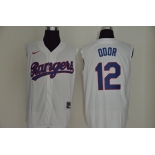 Men's Texas Rangers #12 Rougned Odor White Cooperstown Collection 2020 Cool and Refreshing Sleeveless Fan Stitched MLB Nike Jersey
