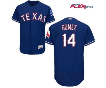 Men's Texas Rangers #14 Carlos Gomez Royal Blue Alternate Stitched MLB Majestic Flex Base Jersey