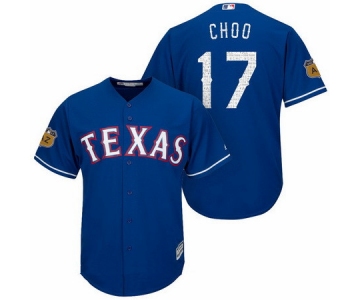 Men's Texas Rangers #17 Shin-soo Choo Royal Blue 2017 Spring Training Stitched MLB Majestic Cool Base Jersey