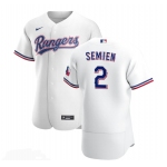 Men's Texas Rangers #2 Marcus Semien White Stitched MLB Flex Base Nike Jersey