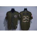 Men's Texas Rangers #29 Adrian Beltre Green Salute to Service Cool Base Stitched MLB Jersey