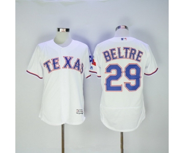 Men's Texas Rangers #29 Adrian Beltre White Home Stitched MLB 2016 Majestic Flex Base Jersey