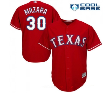 Men's Texas Rangers #30 Nomar Mazara Red Alternate Stitched MLB Majestic Cool Base Jersey