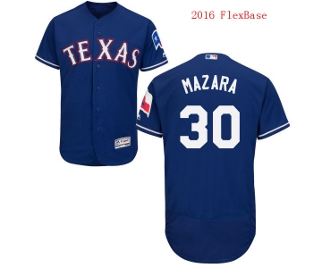 Men's Texas Rangers #30 Nomar Mazara Royal Blue 2016 Flexbase Majestic Baseball Jersey