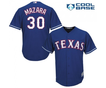 Men's Texas Rangers #30 Nomar Mazara Royal Blue Alternate Stitched MLB Majestic Cool Base Jersey