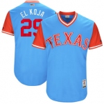 Men's Texas Rangers Adrian Beltre El Koja Majestic Light Blue 2017 Players Weekend Authentic Jersey