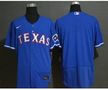 Men's Texas Rangers Blank Blue Stitched MLB Flex Base Nike Jersey