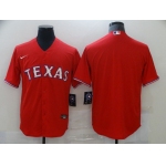 Men's Texas Rangers Blank Red Stitched MLB Cool Base Nike Jersey