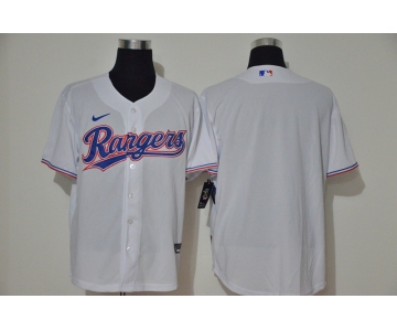 Men's Texas Rangers Blank White Cooperstown Collection Stitched MLB Nike Jersey