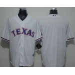 Men's Texas Rangers Blank White New Cool Base Stitched MLB Jersey