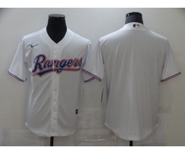 Men's Texas Rangers Blank White Stitched MLB Cool Base Nike Jersey