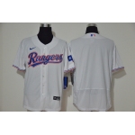 Men's Texas Rangers Blank White Stitched MLB Flex Base Nike Jersey