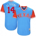 Men's Texas Rangers Carlos Gomez El Titere Majestic Light Blue 2017 Players Weekend Authentic Jersey