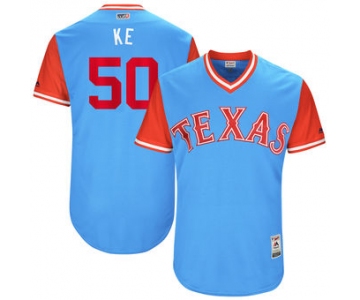 Men's Texas Rangers Keone Kela Ke Majestic Light Blue 2017 Players Weekend Authentic Jersey