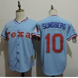 Mitchell And Ness Rangers #10 Jim Sundberg Light Blue Throwback Stitched MLB Jersey