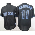 Texas Rangers #11 Yu Darvish Black Fashion Jersey