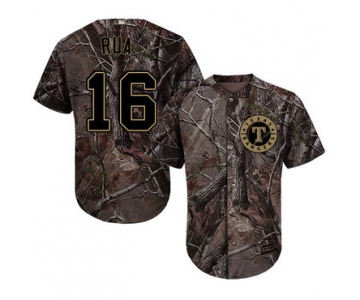 Texas Rangers #16 Ryan Rua Camo Realtree Collection Cool Base Stitched Baseball Jersey