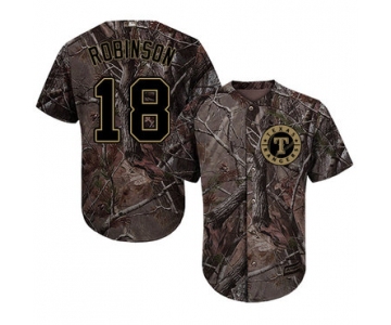 Texas Rangers #18 Drew Robinson Camo Realtree Collection Cool Base Stitched Baseball Jersey