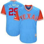 Texas Rangers 29 Adrian Beltre El Koja Majestic Light Blue 2018 Players Weekend Authentic Jersey