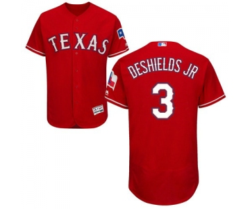 Texas Rangers #3 Delino DeShields Jr. Red Flexbase Authentic Collection Stitched Baseball Jersey