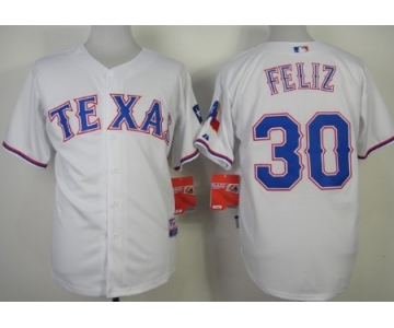 Texas Rangers #30 Neftali Feliz 2014 White Jersey