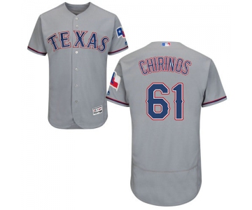 Texas Rangers #61 Robinson Chirinos Grey Flexbase Authentic Collection Stitched Baseball Jersey