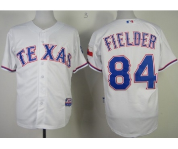 Texas Rangers #84 Prince Fielder 2014 White Jersey