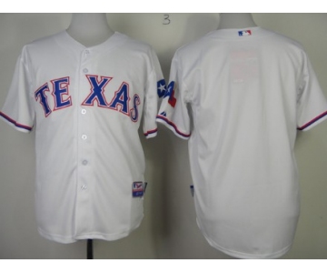 Texas Rangers Blank 2014 White Jersey