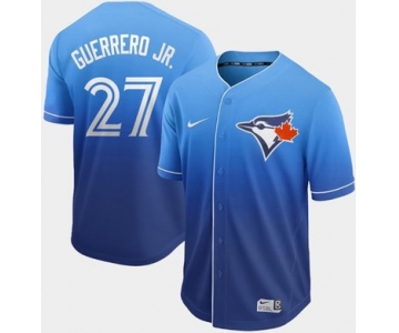 Blue Jays #27 Vladimir Guerrero Jr. Royal Fade Authentic Stitched Baseball Jersey