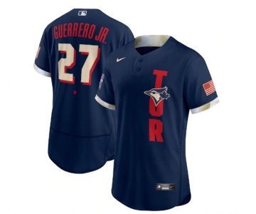 Men's Toronto Blue Jays #27 Vladimir Guerrero Jr. 2021 Navy All-Star Flex Base Stitched MLB Jersey