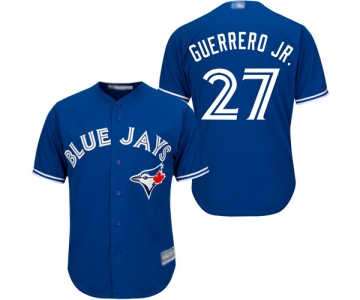 Men's Toronto Blue Jays #27 Vladimir Guerrero Jr. Blue New Cool Base Stitched Baseball Jersey