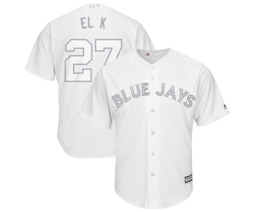 Men's Toronto Blue Jays 27 Vladimir Guerrero Jr. El K White 2019 Players' Weekend Player Jersey