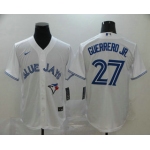 Men's Toronto Blue Jays #27 Vladimir Guerrero Jr. White Stitched MLB Cool Base Nike Jersey