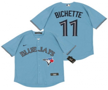 Men's Toronto Blue Jays #11 Bo Bichette Light Blue Stitched MLB Cool Base Nike Jersey