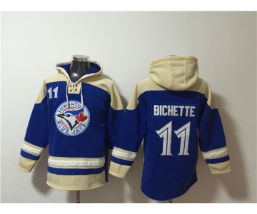 Men's Toronto Blue Jays #11 Bo Bichette Royal Ageless Must-Have Lace-Up Pullover Hoodie