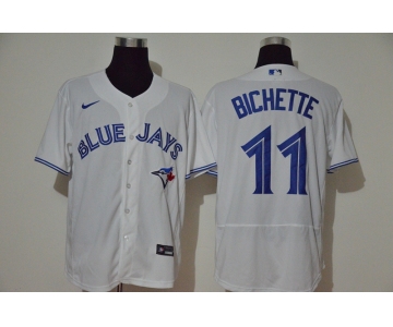 Men's Toronto Blue Jays #11 Bo Bichette White Stitched MLB Flex Base Nike Jersey