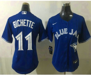 Women's Toronto Blue Jays #11 Bo Bichette Blue Stitched MLB Cool Base Nike Jersey