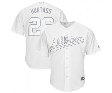 Athletics #26 Matt Chapman White Hurtado Players Weekend Cool Base Stitched Baseball Jersey