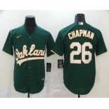 Men's Oakland Athletics #26 Matt Chapman Green Stitched MLB Cool Base Nike Jersey