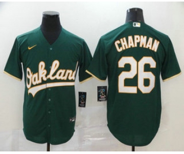 Men's Oakland Athletics #26 Matt Chapman Green Stitched MLB Cool Base Nike Jersey