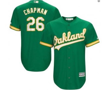 Men's Oakland Athletics #26 Matt Chapman Kelly Green Alternate Jersey