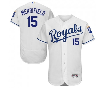 Kansas City Royals 15 Whit Merrifield White Flexbase Authentic Collection Stitched Baseball Jersey