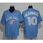 Blue Jays #10 Edwin Encarnacion Light Blue Cooperstown Throwback Stitched MLB Jersey