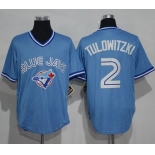 Blue Jays #2 Troy Tulowitzki Light Blue Cooperstown Throwback Stitched MLB Jersey