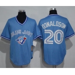 Blue Jays #20 Josh Donaldson Light Blue Cooperstown Throwback Stitched MLB Jersey