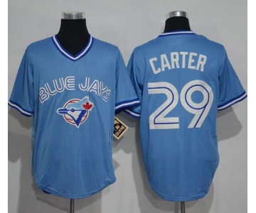 Blue Jays #29 Joe Carter Light Blue Cooperstown Throwback Stitched MLB Jersey