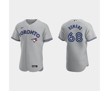 Men's Jordan Romano Blue Jays #68 Gray Authentic Road Jersey