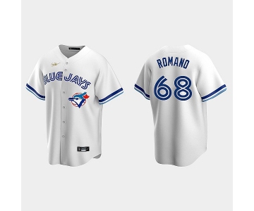 Men's Jordan Romano Blue Jays #68 White Cooperstown Collection Jersey