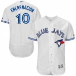 Men's Toronto Blue Jays #10 Edwin Encarnacion White Home 2016 Flexbase Majestic Baseball Jersey